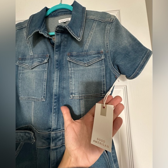 ‼️RARE‼️🎸Good American🎸🔥NWT🔥Fit For Success Stretch Demom Jumpsuit—4 - Picture 13 of 16